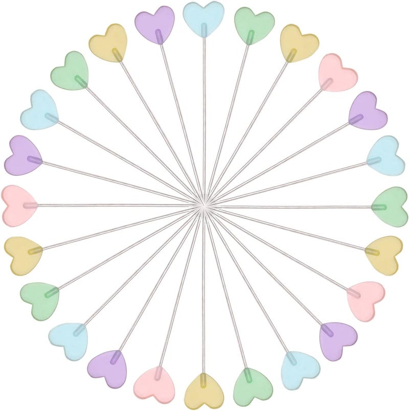Elisel 200 pcs Multicolor Straight Pins Straight Quilting Pins Craft Positioning Pins Fixed Sewing Marker Needle for Crafting Dressmaker and Other Crafts Making (Love Hearts) - Image 4